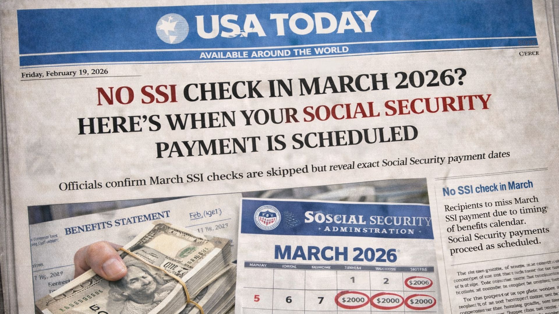 No SSI Check in March 2026